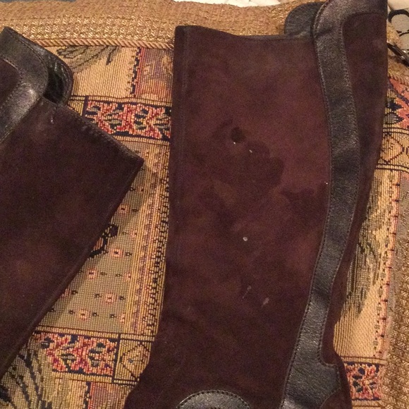 Brown  vintage high heel boots suede 37 - Picture 5 of 14